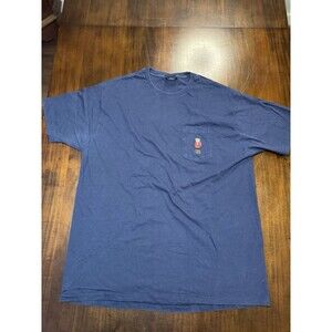 Vintage Polo Ralph Lauren Short Sleeve Shirt Blue Preppy Bear Logo Mens Large